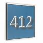 Preview: Tuerschild Vitrum G aus Glas und Edelstahl 150 150 mm